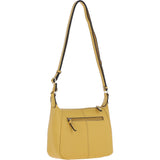 Ashwood Real Leather Top Zip Crossbody Bag Ochre Yellow : 63931