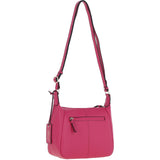 Ashwood Real Leather Top Zip Crossbody Bag Rasberry Sorbet: 63931