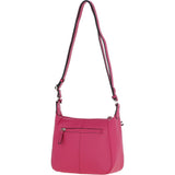 Ashwood Real Leather Top Zip Crossbody Bag Rasberry Sorbet: 63931