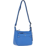 Ashwood Real Leather Top Zip Crossbody Bag Sodalite Blue : 63931