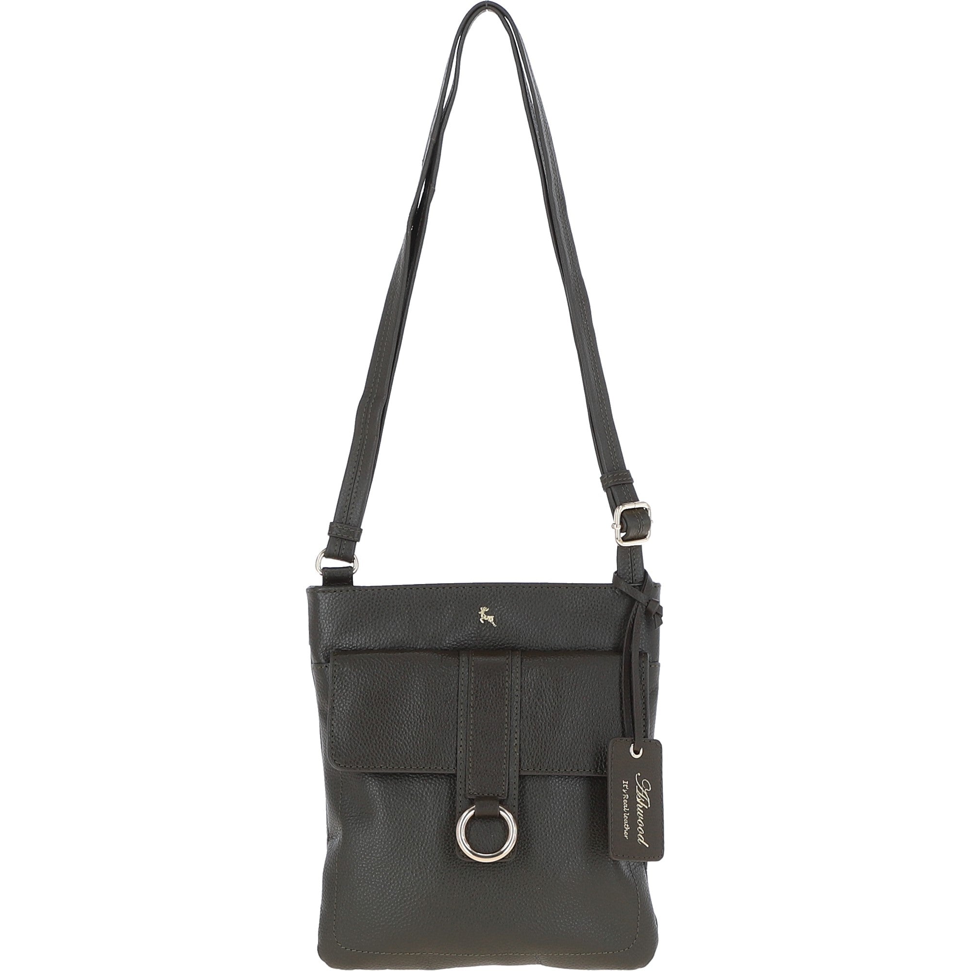 Ashwood Leather Crossbody Bag Khaki: 64033