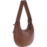 Ashwood Women's Curved Leather Shoulder Bag 2 Tone Tan: 64192