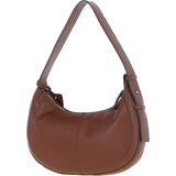 Ashwood Women's Curved Leather Shoulder Bag 2 Tone Tan: 64192