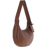 Ashwood Women's Curved Leather Shoulder Bag 2 Tone Tan: 64192