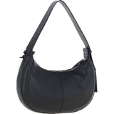 Ashwood Women's Curved Leather Shoulder Bag Black: 64192