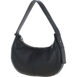 Ashwood Women's Curved Leather Shoulder Bag Black: 64192