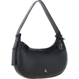 Ashwood Women's Curved Leather Shoulder Bag Black: 64192