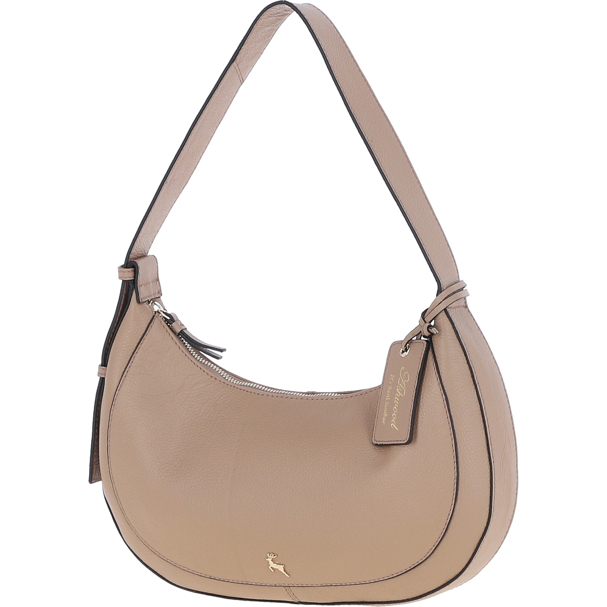 Ashwood Women's Curved Leather Shoulder Bag Parafin: 64192