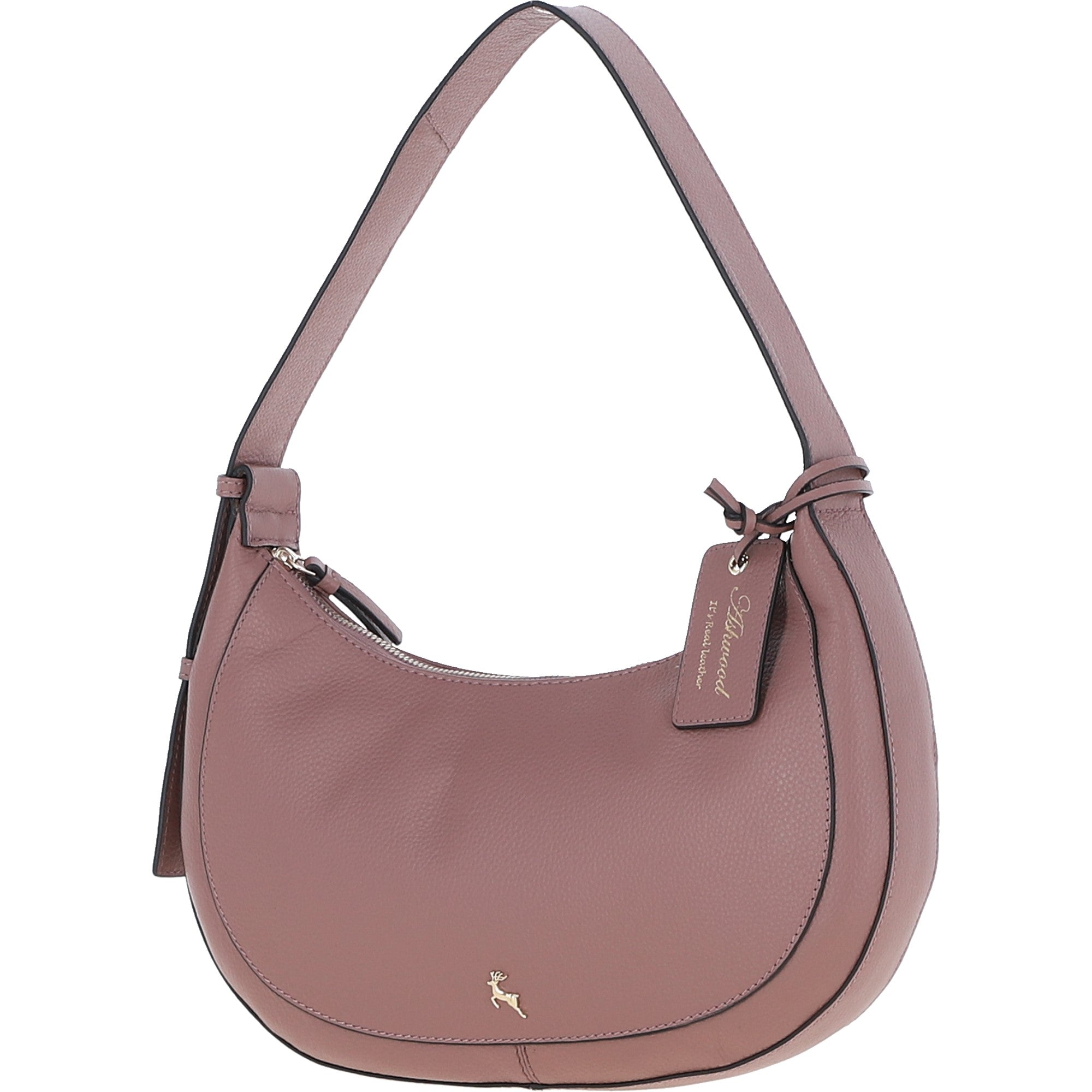 Ashwood Women's Curved Leather Shoulder Bag Rose: 64192