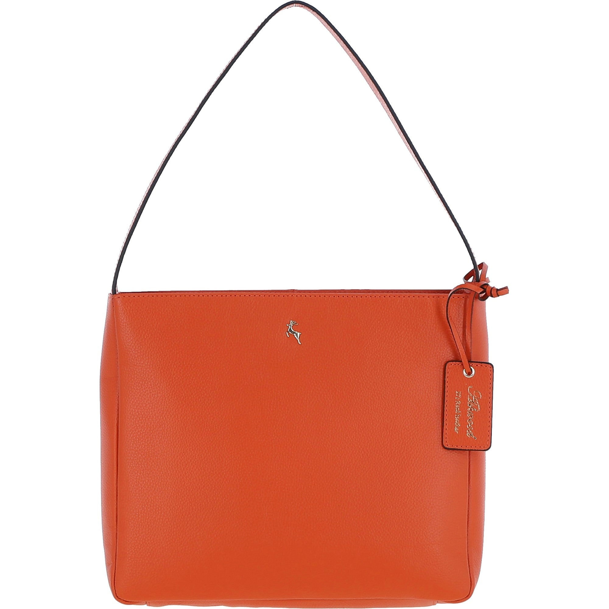 Ashwood Real Leather Hobo Shoulder Bag Mandarin: 64202