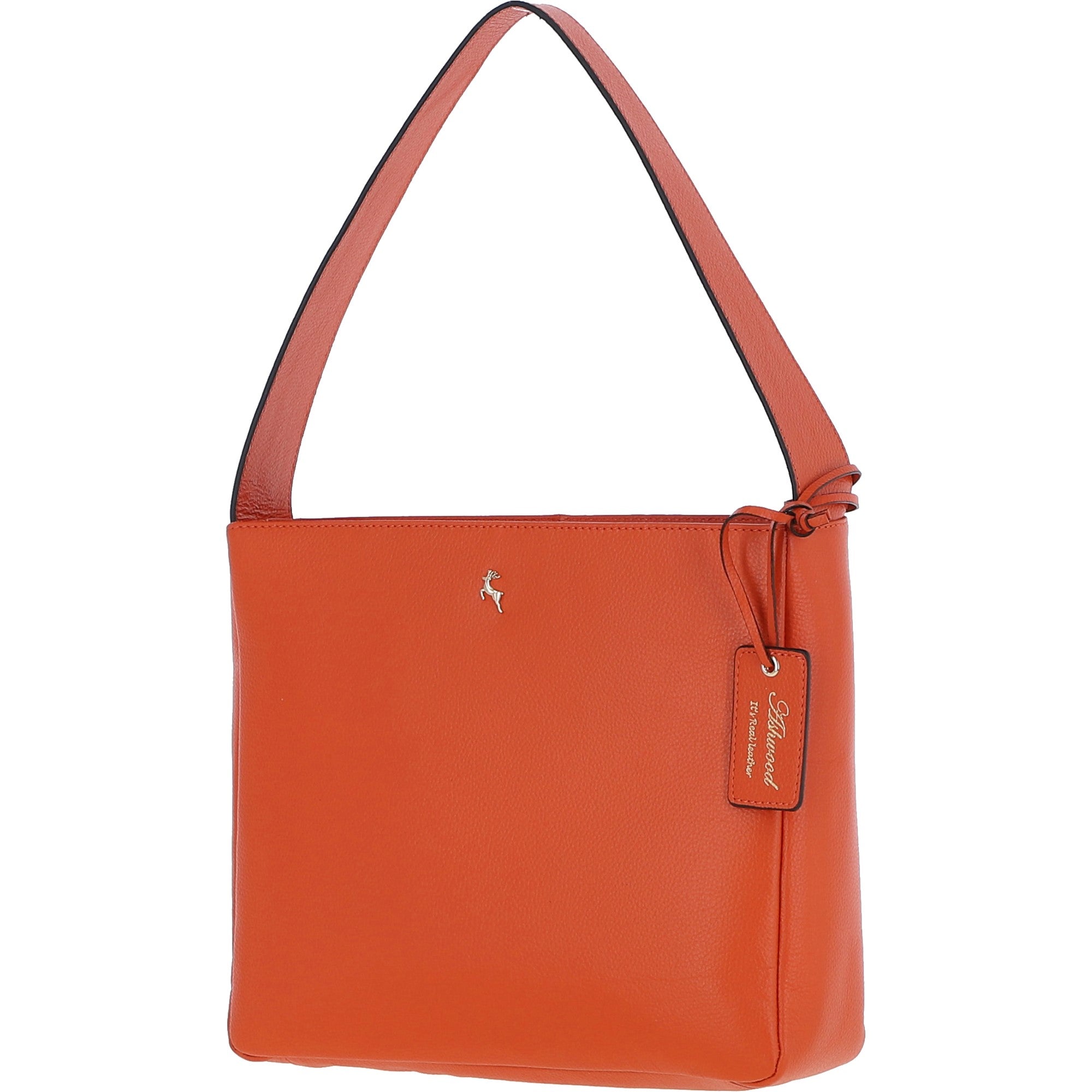 Ashwood Real Leather Hobo Shoulder Bag Mandarin: 64202