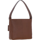 Ashwood Real Leather Hobo Shoulder Bag 2 Tone Tan: 64202