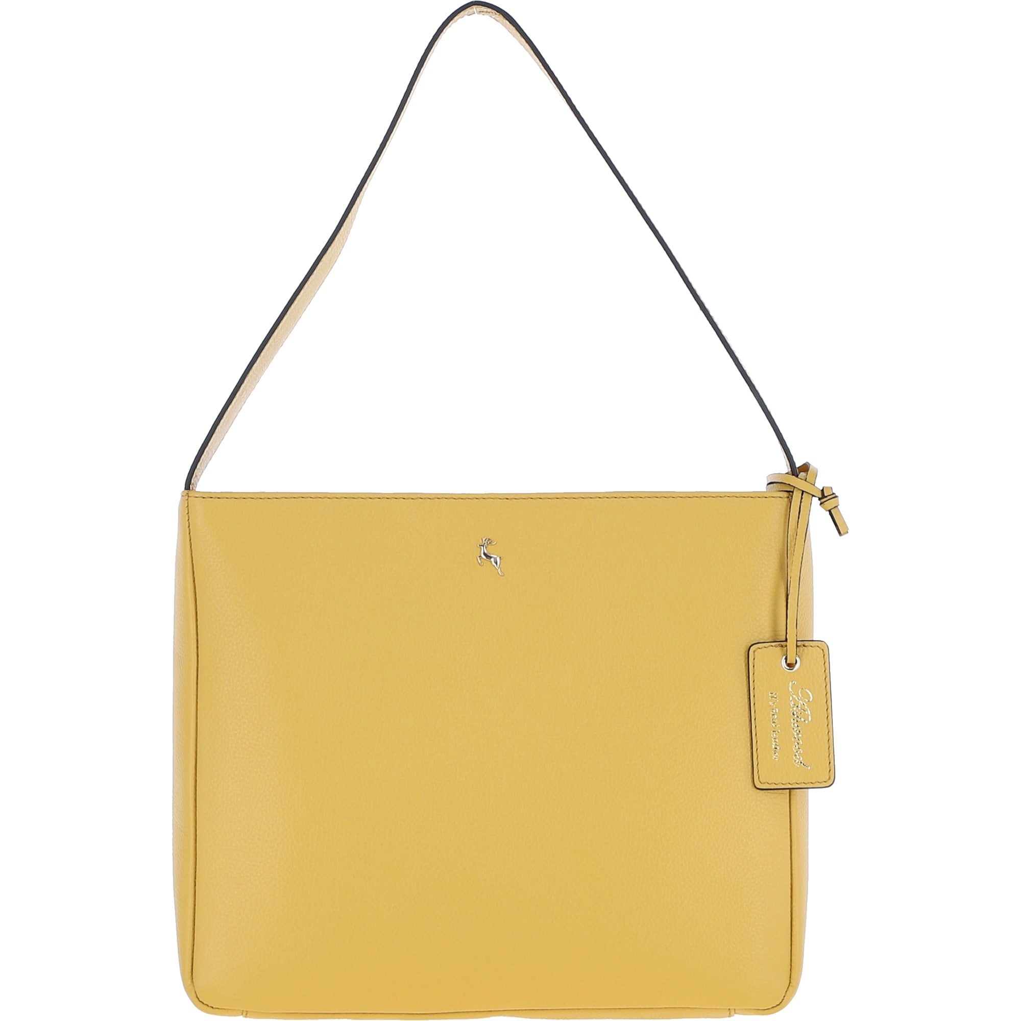 Ashwood Real Leather Hobo Shoulder Bag Ochre Yellow: 64202