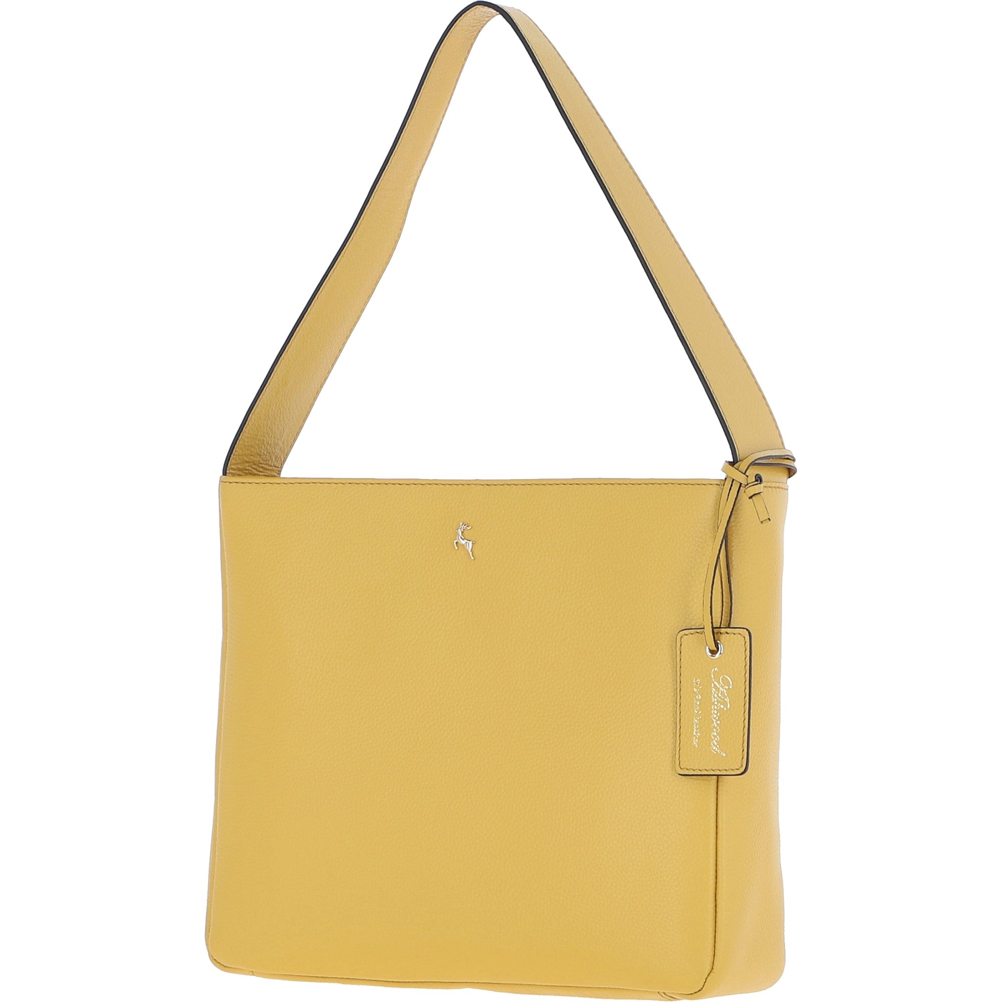 Ashwood Real Leather Hobo Shoulder Bag Ochre Yellow: 64202