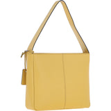 Ashwood Real Leather Hobo Shoulder Bag Ochre Yellow: 64202