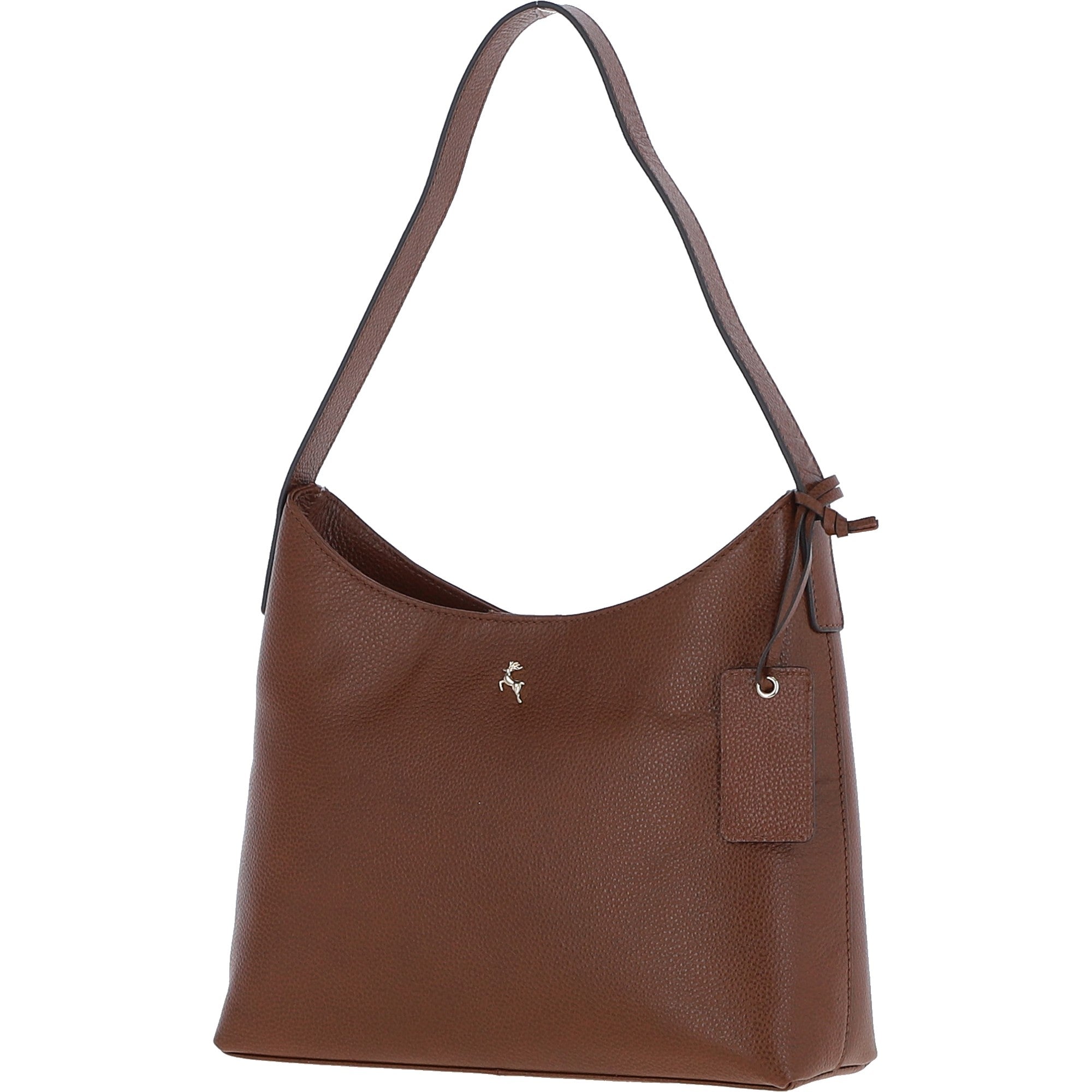 Ashwood Real Leather Hobo Shoulder Bag 2 Tone Tan: 64203