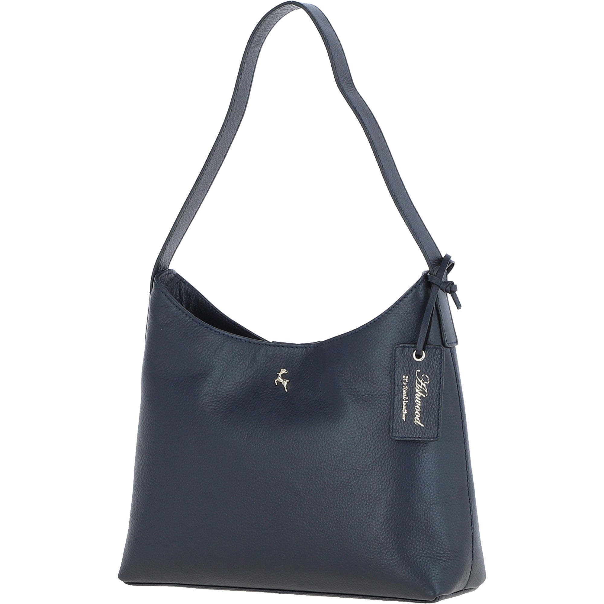 Ashwood Real Leather Hobo Shoulder Bag Cotswold Navy: 64203