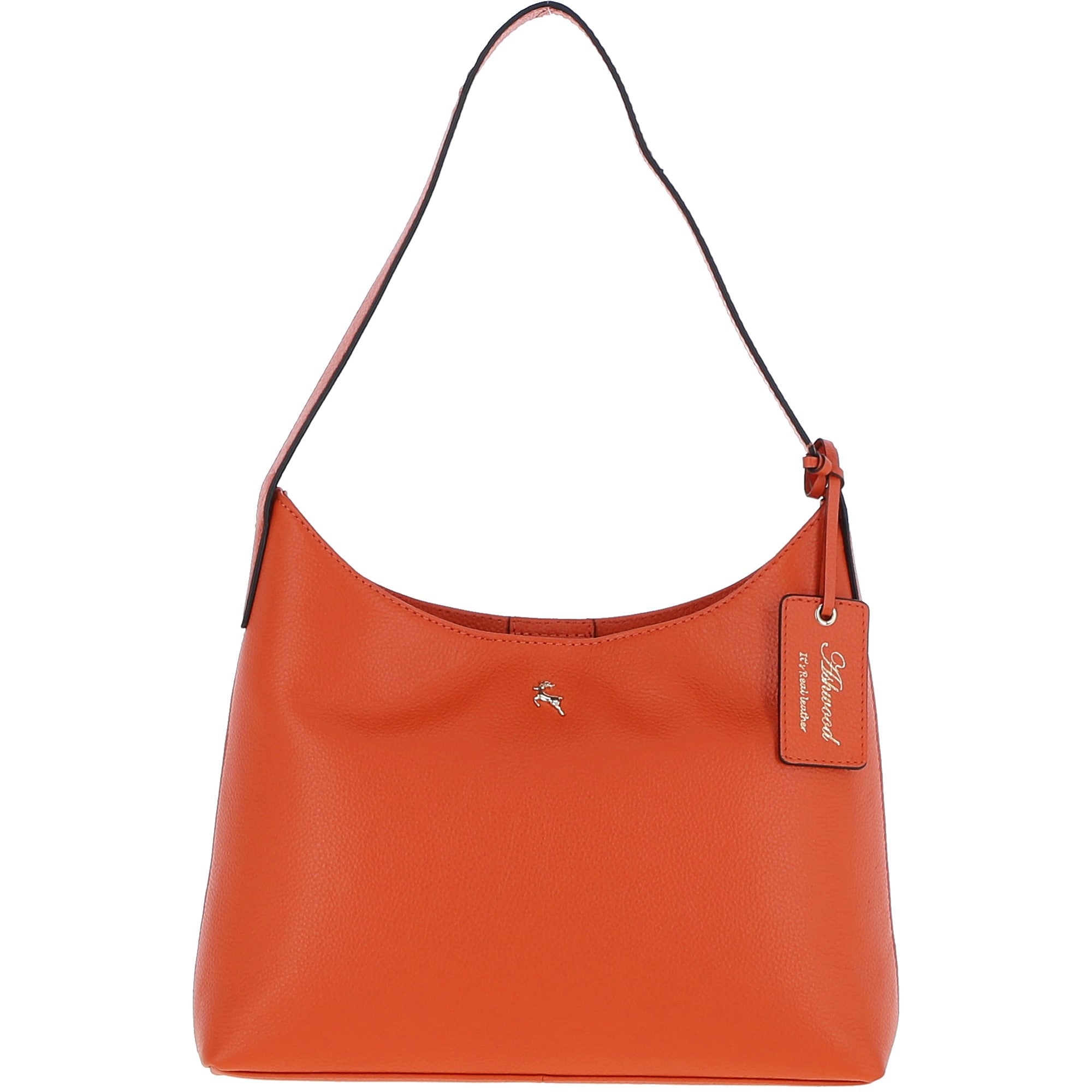 Ashwood Real Leather Hobo Shoulder Bag Mandarin: 64203