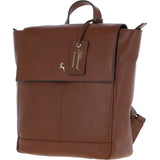 Ashwood Real Leather Flapover Backpack 2 Tone Tan: 64257