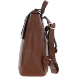 Ashwood Real Leather Flapover Backpack 2 Tone Tan: 64257