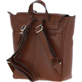 Ashwood Real Leather Flapover Backpack 2 Tone Tan: 64257