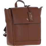 Ashwood Real Leather Flapover Backpack 2 Tone Tan: 64257