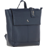 Ashwood Real Leather Flapover Backpack Cotswold Navy: 64257