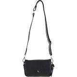 Ashwood Real Leather Flapover Crossbody Bag Black: 64295