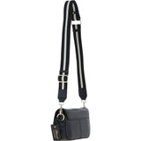 Ashwood Real Leather Flapover Crossbody Bag Black: 64295