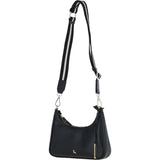 Ashwood Real Leather Crossbody Bag with Webbing Strap Black: 64296