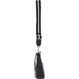 Ashwood Real Leather Crossbody Bag with Webbing Strap Black: 64296