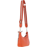 Ashwood Real Leather Crossbody Bag with Webbing Strap Mandarin: 64296