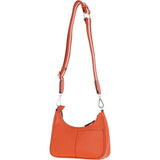 Ashwood Real Leather Crossbody Bag with Webbing Strap Mandarin: 64296