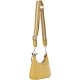Ashwood Real Leather Crossbody Bag with Webbing Strap Ochre Yellow: 64296