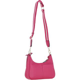 Ashwood Real Leather Crossbody Bag with Webbing Strap Raspberry Sorbet: 64296