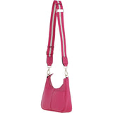 Ashwood Real Leather Crossbody Bag with Webbing Strap Raspberry Sorbet: 64296