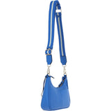 Ashwood Real Leather Crossbody Bag with Webbing Strap Sodalite Blue: 64296