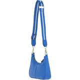 Ashwood Real Leather Crossbody Bag with Webbing Strap Sodalite Blue: 64296