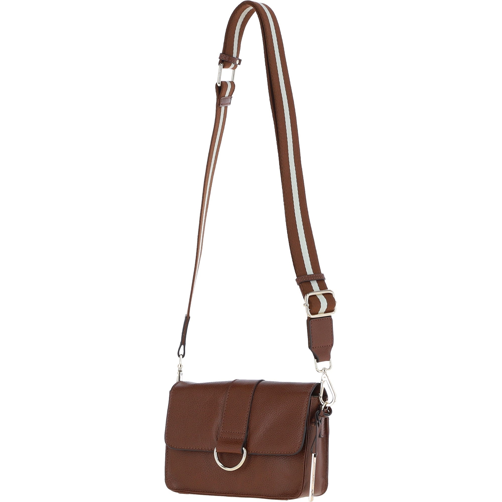Ashwood Real Leather Small Crossbody Bag 2 Tone Tan: 64297