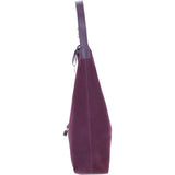 Brampton Large Suede Leather Hobo Bag in Fig: 65525