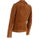 Split Suede Biker Jacket Tan: 705 SUEDE