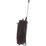 Cabin size Columbian Leather Weekend Trolley Brown : 8148
