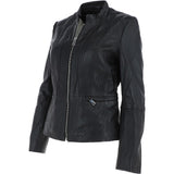 Leather Biker Jacket Black: 8193