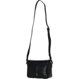 Ashwood Crocodile Print Cross Body Bag Black/croc: C-50 Croc