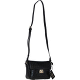 Ashwood Crocodile Print Cross Body Bag Black/croc: C-50 Croc