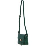 Ashwood Crocodile Print Cross Body Bag Green/croc: C-50 Croc
