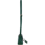 Ashwood Crocodile Print Cross Body Bag Green/croc: C-50 Croc