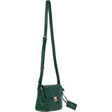 Ashwood Crocodile Print Cross Body Bag Green/croc: C-50 Croc