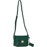 Ashwood Crocodile Print Cross Body Bag Green/croc: C-50 Croc