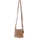 Ashwood Crocodile Print Cross Body Bag Tan/croc: C-50 Croc